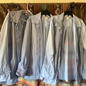 Lot of 3 Flying Cross Postal Clerk Uniform Shirts long sleeve